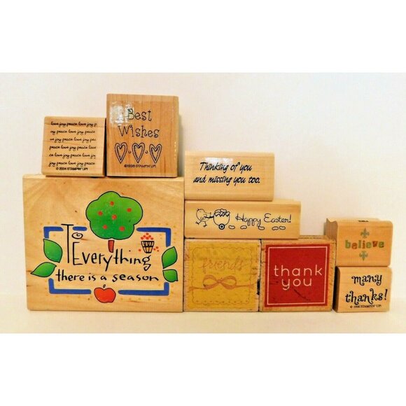 Sentiments Phrases Lot of 18 Rubber Stamps Inkadinkado Stampin Up StudioG - Picture 2 of 7
